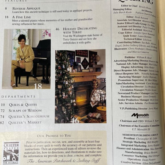 American Patchwork Quilting Crafting Magazine Dec 1998 Issue 35  Vol 6  No 6 u - Picture 6 of 11